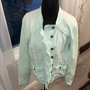 Maurice’s Mint Green lightweight Women's button down Jacket or blazer casual XL